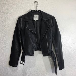 BB DAKOTA faux Leather Zip Jacket